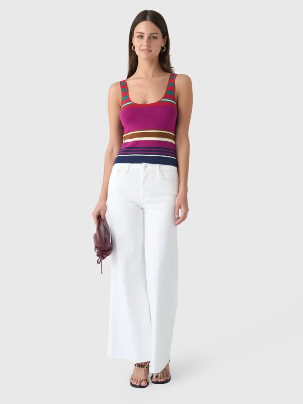 MOTHER: THE ROLLER FRAY WHITE - SIZE 27